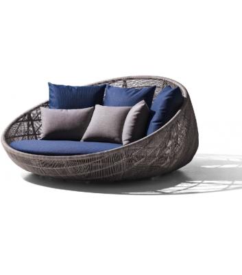 China Contemporary Birdcage Shape Birdcage Shape Garden Daybed Sun Furniture Sofa Patio Wicker Beach Sofa for sale