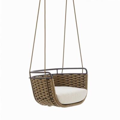 China Contemporary Rattan Garden Egg Chair Hanging Outdoor Furniture Patio Swing for sale