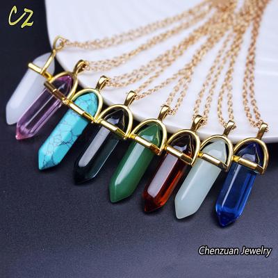 China Zinc alloy natural jewelry red stone necklace designs handmade necklace with stone for sale