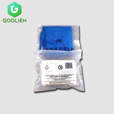 China Clear plastic zippered security storage bag biodegradable custom printing color zippered plastic bags for sale