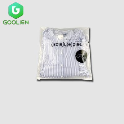 China Recyclable GRS Recycled Custom Clear LOGO Plastic Packaging T-Shirt Bags Custom Ziplock for sale