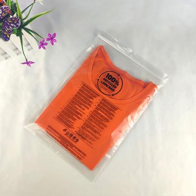 China Hot Sale Recyclable Recycled Plastic Garment Bags Recycled Plastic Garment Ziplock Bag Recycled Custom Plastic Bags for sale