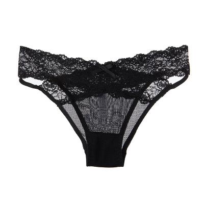 China Sexy Lace Breathable Panties Plus High End Sexy Lace G - String Waist Panties Ladies Transparent Thong for sale