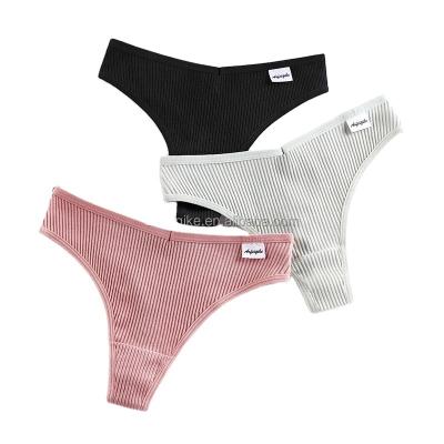 China New Ladies Thong Anti-Static Sexy Women's Sexy T-Black Sports Cotton Panties Women's Solid Underwear Women's Daily Panties for sale