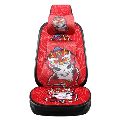 China Cute Fashion Cute Cars Print Universal Custom Made Comfortable Cloth Chinese Style Car Single Seat Cover for sale