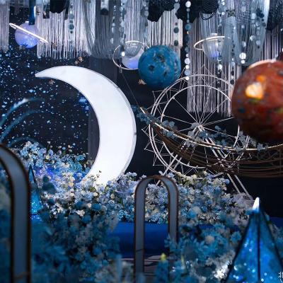 China Hotel .restaurant .banquet. Weddings Home Decoration 3D LED Moon Lights Stand for sale