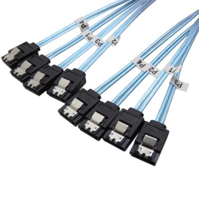 China Super SATA Revision 3.0 Speed ​​6.0 Gbps 4pcs/set SATA 7pin Female Data Cable With Locking Latch Version 3.0 for sale