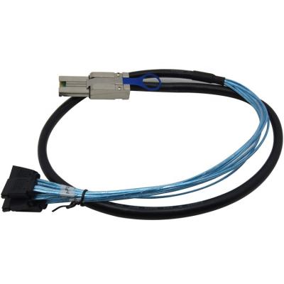 China Mini SAS Server Host Device / Controller 26Pin (SFF-8088) Male to 4 SATA Target / Motherboard 7 Pin Female Data Cable for sale