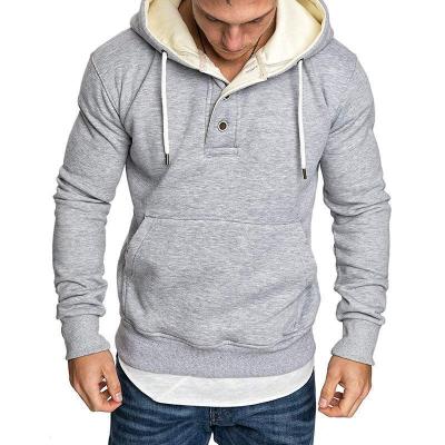 China New Autumn/Winter Long Sleeve Solid Color Mens Blazer Fashion Neck Fleece Viable Hooded Hoodie Available for sale