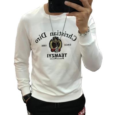 China 2021 New Trend Men's Hoodie Crewneck Sweater Lettered Tops Shirt Anti-Shrink Long Sleeve Bottom Badges for sale