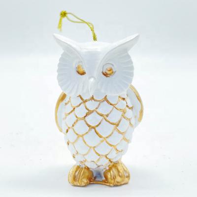 China Resin Christmas Polyresin Owl Christmas Tree Decoration Ornament Hanging Gifts for sale