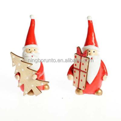 China Resin Christmas Polyresin Santa Christmas Tree Hanging Opens Decoration Ornament Gifts for sale