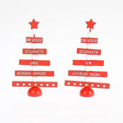 China Wooden Christmas Tree Wooden Crafts Ornaments Christmas Tree Desktop Decoration Gifts New for sale