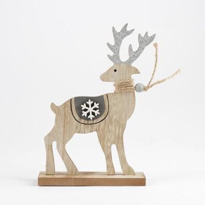 China Wooden Christmas Ornament Wooden Christmas Deer Opens Desktop Decoration Gifts for sale