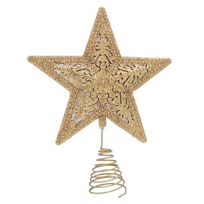 China Plastic Xmas Star Tree Topper Decoration Christmas Tree Ornament for sale