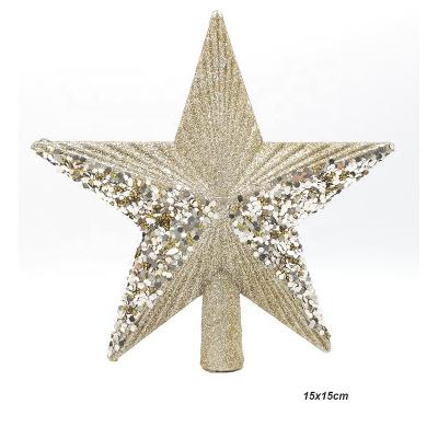 China Plastic Sparkle Star Christmas Tree Star Christmas Decoration for Tree Top Ornament for sale