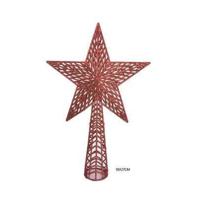 China Glitter Plastic Christmas Tree Topper Star for Christmas Tree Christmas Decoration Stunning Tree Ornament for sale