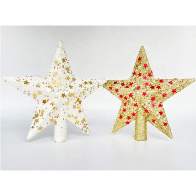 China Glitter Plastic Christmas Tree Topper Star for Christmas Tree Christmas Decoration Stunning Tree Ornament for sale