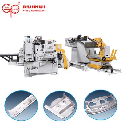 China RUIHUI Steel Strip Heavy Duty Decoiler And Straightener Feeder For Press Machine for sale