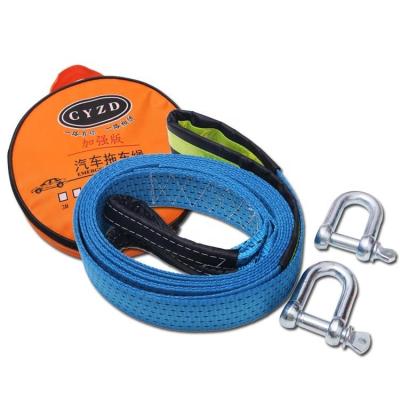 China Emergency Tool Kit 8ton 3m Tow Rope Straps Trailer Towing Portable Universal Auto Tow Rope Car Drawing Stretch Strap Trailer Towing Rope for sale