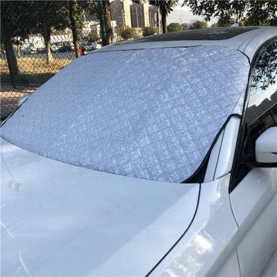 China Durable Car Sunshade Printing Front Gear Windshield Car Sun Cover Half Shade Car Windshield Shade for sale