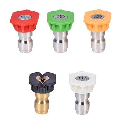 China Functional Portable Adjustable G 1/4 Quick-Connect Spray Nozzle Tips Joint Parts Wash Station Water High Pressure Nozzle Nozzle for sale