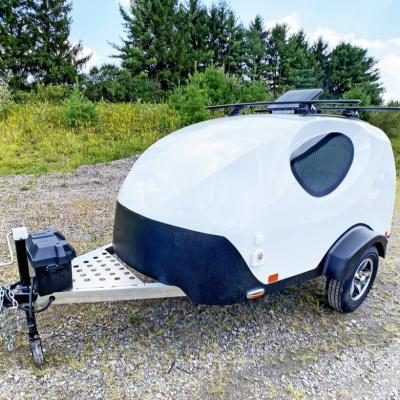 China Small Camping Trailer Travel Trailer Best Camper Top Mini Caravan Off Road Trailer Top Tent for sale