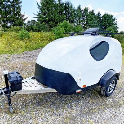 China Luxury Lightweight Travel Trailer Teardrop Small Mini Caravan Camper Trailer With Tent For Sale for sale