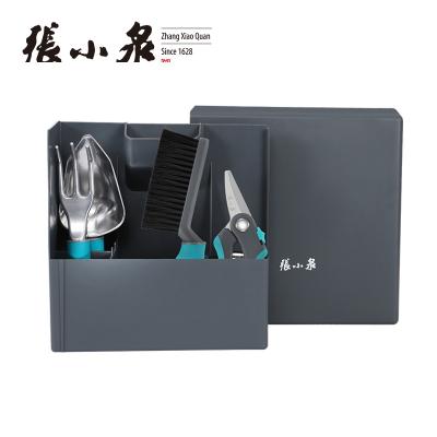 China Home and Garden Zhang Xiaoquan Factory Price 6 Pieces of Aluminum Box of Mini Floral Bonsai Hand Tool Kit Garden Tool Set Gift for sale