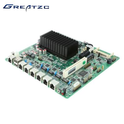 China Fan Firewall Motherboard 4 SATA MINI SATA CF PCI 2 DDR3 Intel Atom D2550 for sale