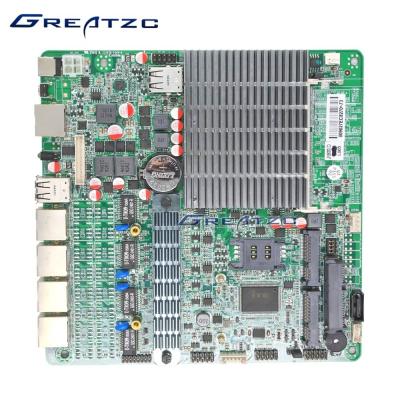 China Dual Core Quad LAN Motherboard J1800 CPU With 4 Gigabit LAN DC Power for sale