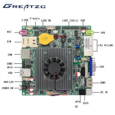 China Mini Nano ITX Motherboard Fanless Quad Core CPU J1900 Industrial Board for sale