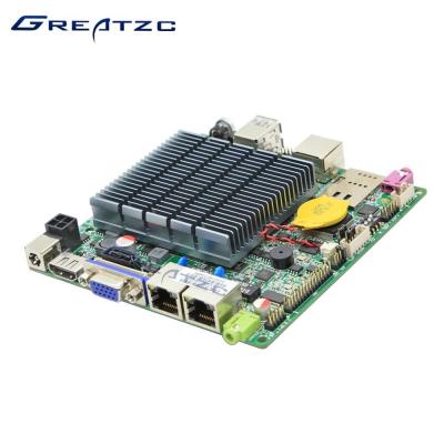 China Celeron J1900 Nano ITX Quad Core Motherboard 2 RJ-45 VGA HDMI LVDS for sale