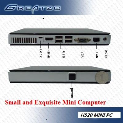 China HD ultra Kleine Minipc-Computer met INTEL-ATOOMd525 Dubbele Kern cpu Te koop