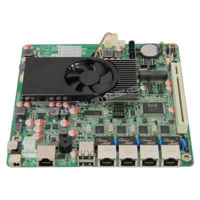 China Fanless 4 Ethernet Ports Mini ITX Atom Motherboard D2550 With 2 SATA / PCI for sale