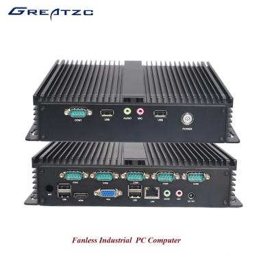 China 1037U Industrial PC Fanless With 6 COM Dual Display MINI SATA MINI PCIE SIM Card Slot for sale