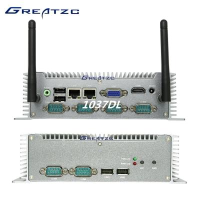 China I3 de Industriële Computer 6COM 3217U cpu Intel HD 4000 van Fanless Grafiek Dubbele LAN Te koop