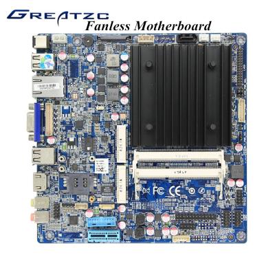 China Celeron J1900 Fanless Quad Core Motherboard With 2 DDR3L VGA LVDS RJ-45 for sale