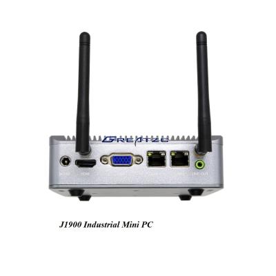 China J1900 zet het Dubbele Lan Fanless Industriële Vest van PC VGA HDMI SATA MSATA WIFI op Te koop