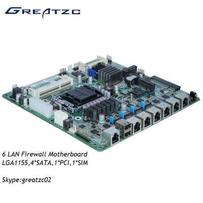 China Industrial MINI 6 LAN INTEL B75 Motherboard LGA 1155 Socket Mainboard for sale