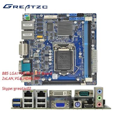 China 1150 mini placas madres del ITX/  de Motherboar del chipset de Intel B85/LAN dual Mainboard en venta