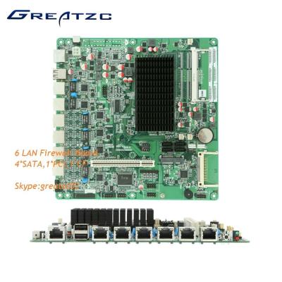 China Fanless Firewall Motherboard  , 4 SATA PCI CF Slots INTEL Atom D2550 Motherboard for sale