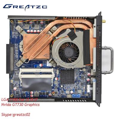 China CPU enchufable abierta de la PC LGA1150 I3 I5 I7 de la especificación de GT 730, mini corriente continua Industrial de la PC en venta