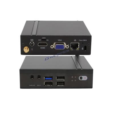 China Fanless Miniatom Barebone PC N2807, Mini-ITX-Computer mit HDMI VGA zu verkaufen