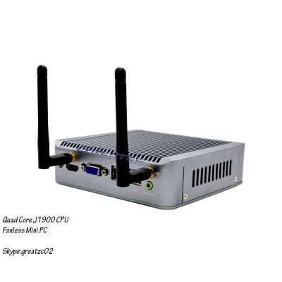 China DC12V Fanless Embedded Computer , Quad Core Celeron J1900 CPU Industrial Atom PC for sale