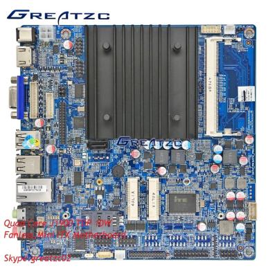 China Fan Less Mini ITX Motherboard , Quad Core Mainboard With DC 12V Intel for sale