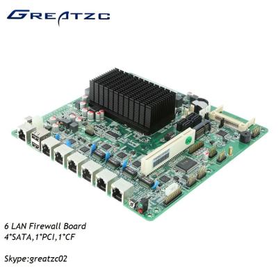 China Atom 6 LAN Firewall Motherboard D2550 ATOM , Fanless Firewall Board 6 Ethernets for sale