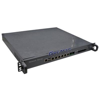 China Brandmauer-Gerät-1U Rackmount Mikro-PC Computer, Intel 6 LAN-Gigabit-Karte zu verkaufen