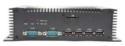 China Dual LAN 6 COM Industrial Embedded Computer Fanless Computer Atom N2800 With 6 COM for sale