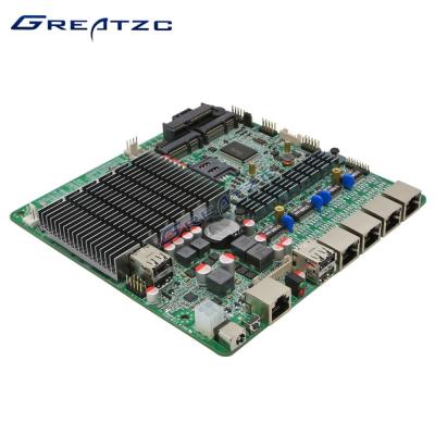 China 12V Mini Itx Fanless Motherboard With 4 GBe Ethernet Intel , Support 1080P for sale